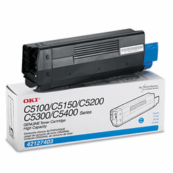 OKI42127403 42127403 High-Yield Toner (Type C6), 5000 Page-Yield, Cyan By OKIDATA