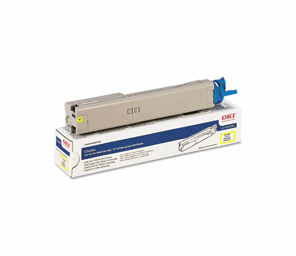 OKI43459301 43459301 High-Yield Toner, 2000 Page-Yield, Yellow By OKIDATA