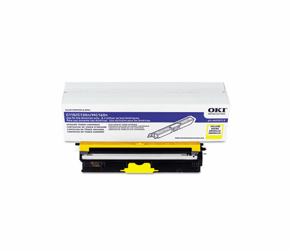 OKI44250713 44250713 Toner, 1500 Page-Yield, Yellow By OKIDATA