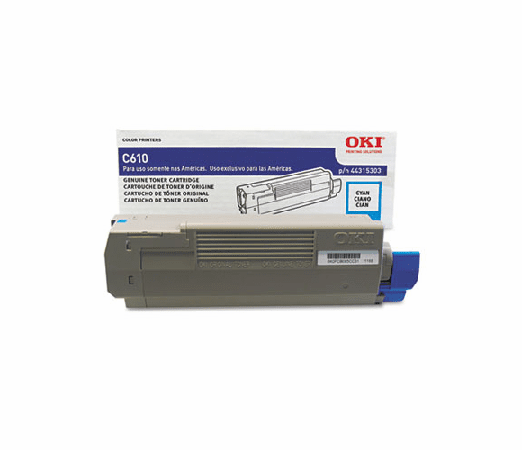 OKI44315303 44315303 Toner, 6,000 Page-Yield, Cyan By OKIDATA