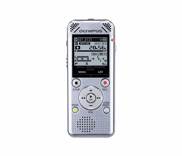 OLYV406141SU000 WS-801 Digital Voice Recorder, 2GB, Silver By OLYMPUS CORP.