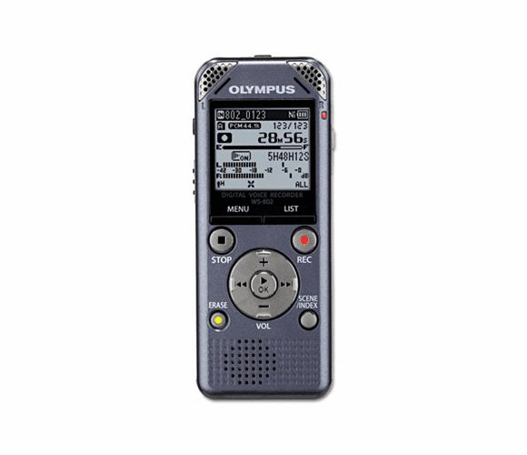 OLYV406151TU000 WS-802 Digital Voice Recorder, 4GB, Gunmetal By OLYMPUS CORP.