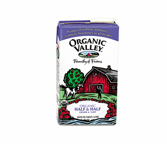 ORV20336162 Liter Half & Half,  33.8 oz Aseptic By ORGANIC VALLEY