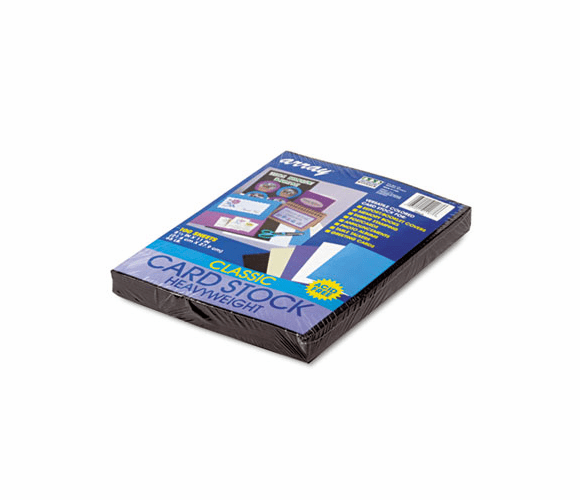 PAC101187 Array Card Stock, 65 lbs., Letter, Black, 100 Sheets/Pack By PACON CORPORATION