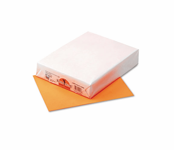 PAC102218 Kaleidoscope Multipurpose Colored Paper, 24lb, 8-1/2 x 11, Orange, 500/Ream By PACON CORPORATION