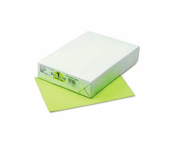 PAC102224 Kaleidoscope Multipurpose Colored Paper, 24lb, 8-1/2 x 11, Lime, 500/Ream By PACON CORPORATION