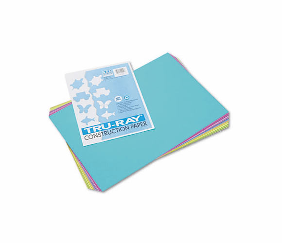 PAC102941 Tru-Ray Construction Paper, 76 lbs., 12 x 18, Bright Assortment, 50 Sheets/Pack By PACON CORPORATION