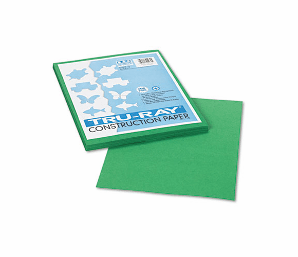 PAC102960 Tru-Ray Construction Paper, 76 lbs., 9 x 12, Holiday Green, 50 Sheets/Pack By PACON CORPORATION