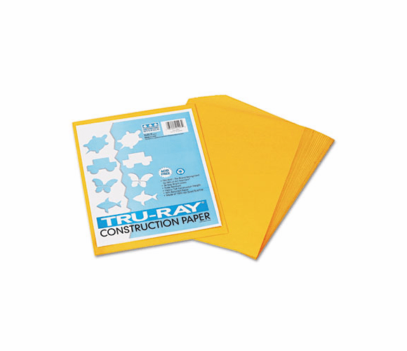 PAC102997 Tru-Ray Construction Paper, 76 lbs., 9 x 12, Gold, 50 Sheets/Pack By PACON CORPORATION