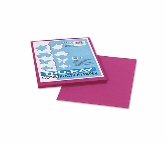 PAC103000 Tru-Ray Construction Paper, 76 lbs., 9 x 12, Magenta, 50 Sheets/Pack By PACON CORPORATION