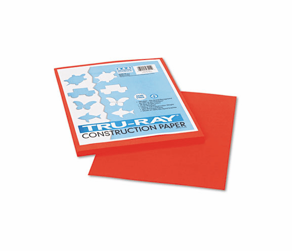 PAC103002 Tru-Ray Construction Paper, 76 lbs., 9 x 12, Orange, 50 Sheets/Pack By PACON CORPORATION