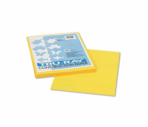 PAC103004 Tru-Ray Construction Paper, 76 lbs., 9 x 12, Yellow, 50 Sheets/Pack By PACON CORPORATION