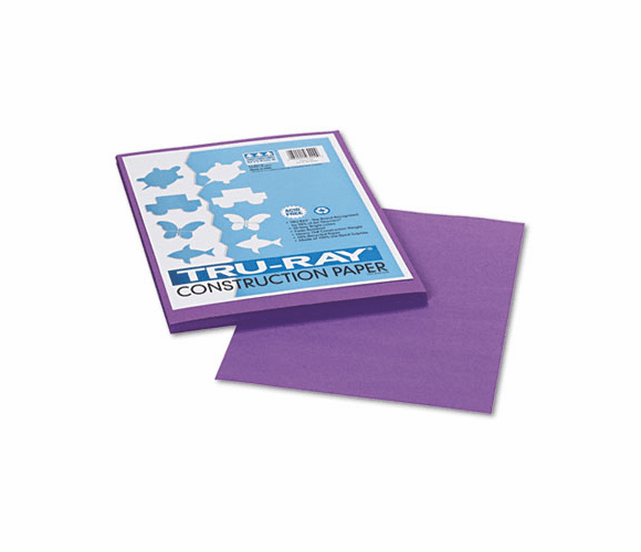PAC103009 Tru-Ray Construction Paper, 76 lbs., 9 x 12, Violet, 50 Sheets/Pack By PACON CORPORATION