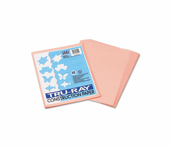 PAC103010 Tru-Ray Construction Paper, 76 lbs., 9 x 12, Salmon, 50 Sheets/Pack By PACON CORPORATION