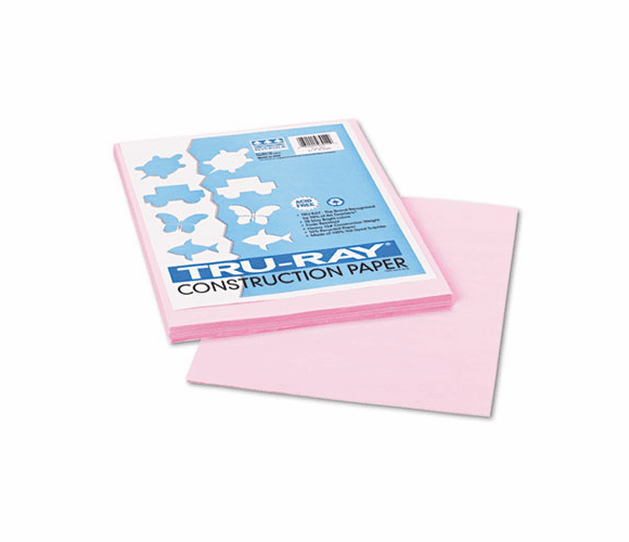 PAC103012 Tru-Ray Construction Paper, 76 lbs., 9 x 12, Pink, 50 Sheets/Pack By PACON CORPORATION