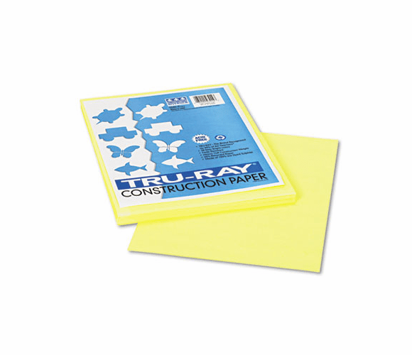 PAC103014 Tru-Ray Construction Paper, 76 lbs., 9 x 12, Light Yellow, 50 Sheets/Pack By PACON CORPORATION