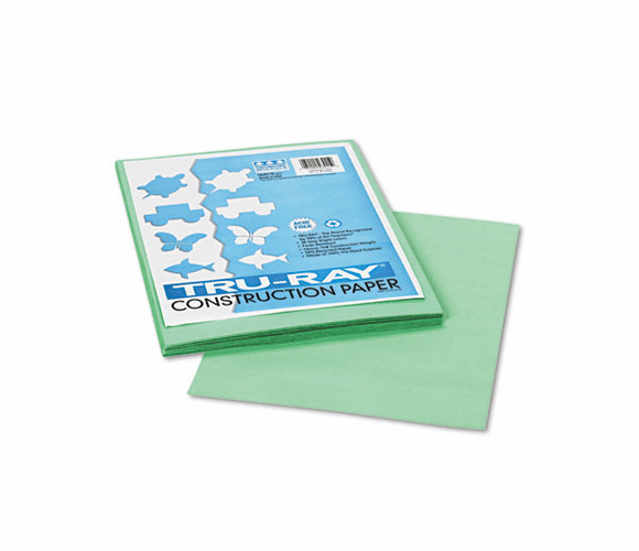 PAC103015 Tru-Ray Construction Paper, 76 lbs., 9 x 12, Light Green, 50 Sheets/Pack By PACON CORPORATION