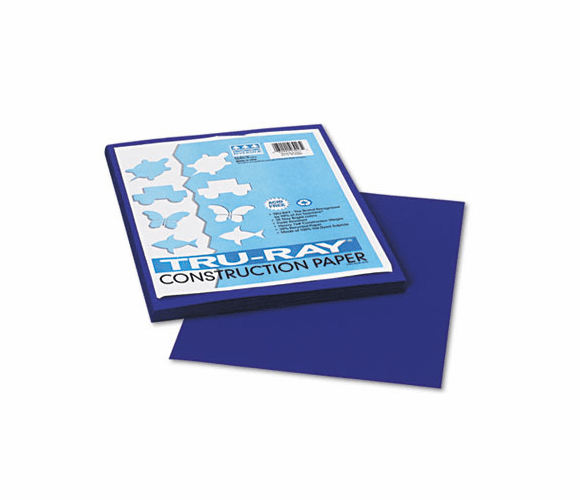 PAC103017 Tru-Ray Construction Paper, 76 lbs., 9 x 12, Royal Blue, 50 Sheets/Pack By PACON CORPORATION