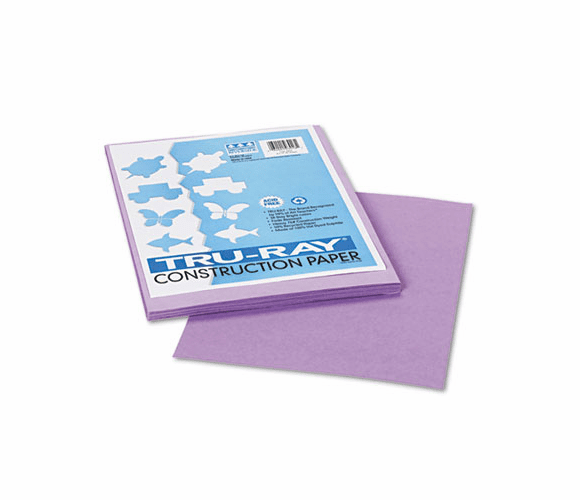 PAC103018 Tru-Ray Construction Paper, 76 lbs., 9 x 12, Lilac, 50 Sheets/Pack By PACON CORPORATION
