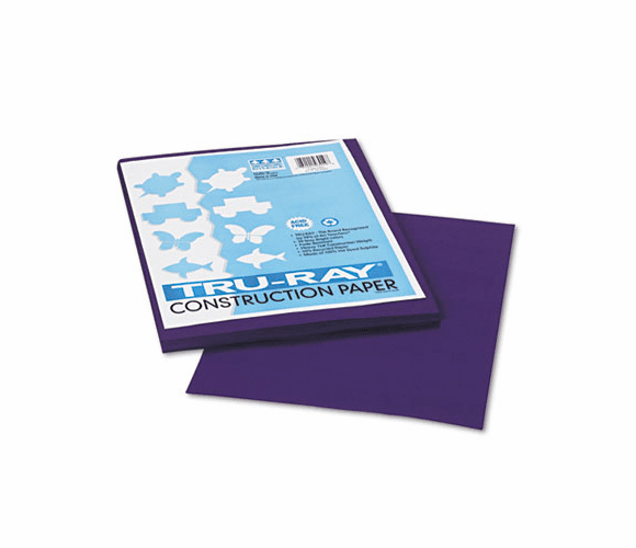 PAC103019 Tru-Ray Construction Paper, 76 lbs., 9 x 12, Purple, 50 Sheets/Pack By PACON CORPORATION