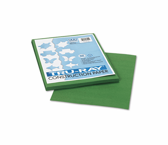 PAC103021 Tru-Ray Construction Paper, 76 lbs., 9 x 12, Dark Green, 50 Sheets/Pack By PACON CORPORATION