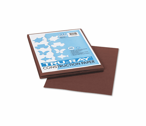 PAC103024 Tru-Ray Construction Paper, 76 lbs., 9 x 12, Dark Brown, 50 Sheets/Pack By PACON CORPORATION