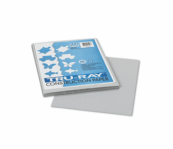 PAC103027 Tru-Ray Construction Paper, 76 lbs., 9 x 12, Gray, 50 Sheets/Pack By PACON CORPORATION