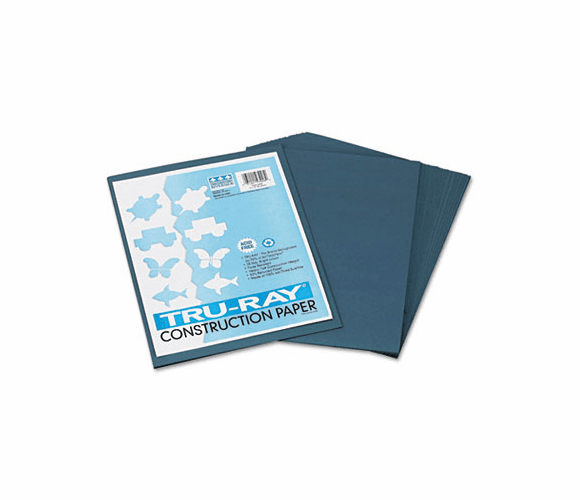 PAC103028 Tru-Ray Construction Paper, 76 lbs., 9 x 12, Slate, 50 Sheets/Pack By PACON CORPORATION