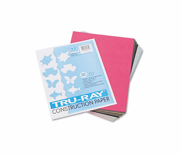 PAC103031 Tru-Ray Construction Paper, 76 lbs., 9 x 12, Assorted, 50 Sheets/Pack By PACON CORPORATION
