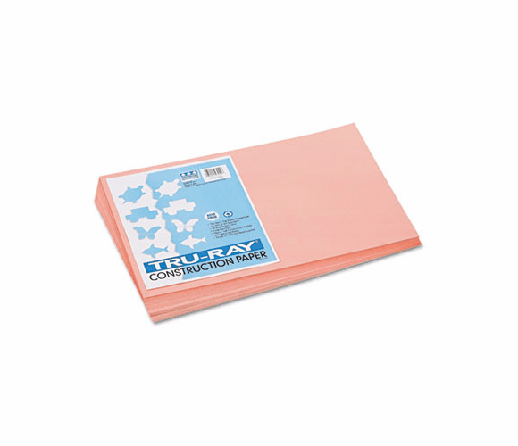 PAC103042 Tru-Ray Construction Paper, 76 lbs., 12 x 18, Salmon, 50 Sheets/Pack By PACON CORPORATION