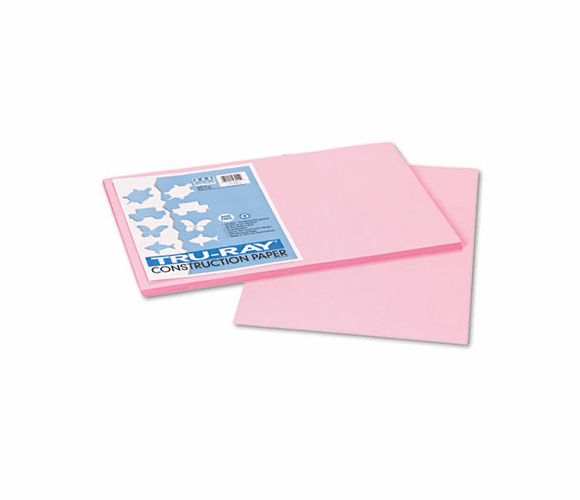 PAC103044 Tru-Ray Construction Paper, 76 lbs., 12 x 18, Pink, 50 Sheets/Pack By PACON CORPORATION