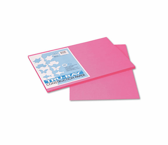 PAC103045 Tru-Ray Construction Paper, 76 lbs., 12 x 18, Shocking Pink, 50 Sheets/Pack By PACON CORPORATION