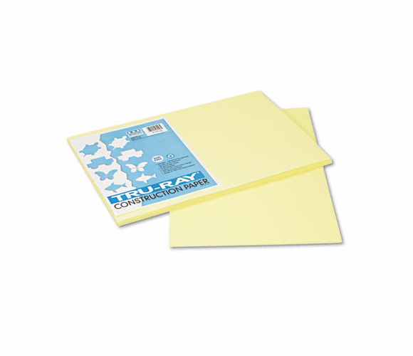PAC103046 Tru-Ray Construction Paper, 76 lbs., 12 x 18, Light Yellow, 50 Sheets/Pack By PACON CORPORATION