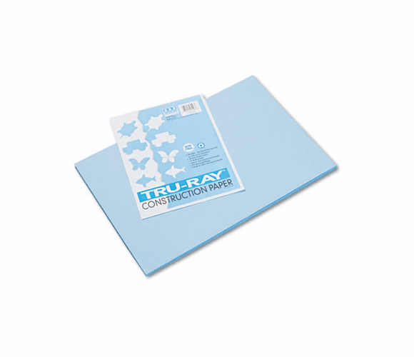 PAC103048 Tru-Ray Construction Paper, 76 lbs., 12 x 18, Sky Blue, 50 Sheets/Pack By PACON CORPORATION