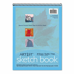 PAC103207 Artist's Sketch Book, Unruled, 80lb, 9 x 12, White, 30 Sheets/Pad By PACON CORPORATION