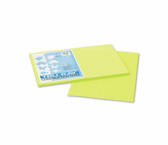 PAC103425 Tru-Ray Construction Paper, 76 lbs., 12 x 18, Brilliant Lime, 50 Sheets/Pack By PACON CORPORATION