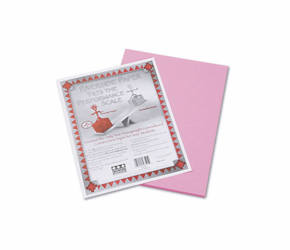 PAC103591 Riverside Construction Paper, 76 lbs., 9 x 12, Pink, 50 Sheets/Pack By PACON CORPORATION