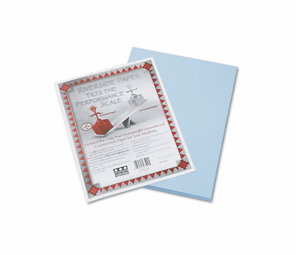 PAC103599 Riverside Construction Paper, 76 lbs., 9 x 12, Light Blue, 50 Sheets/Pack By PACON CORPORATION