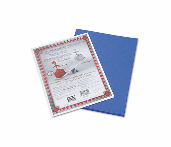 PAC103601 Riverside Construction Paper, 76 lbs., 9 x 12, Dark Blue, 50 Sheets/Pack By PACON CORPORATION