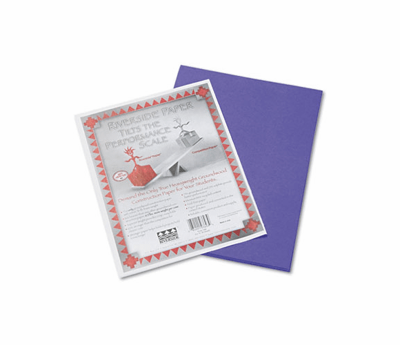 PAC103603 Riverside Construction Paper, 76 lbs., 9 x 12, Violet, 50 Sheets/Pack By PACON CORPORATION