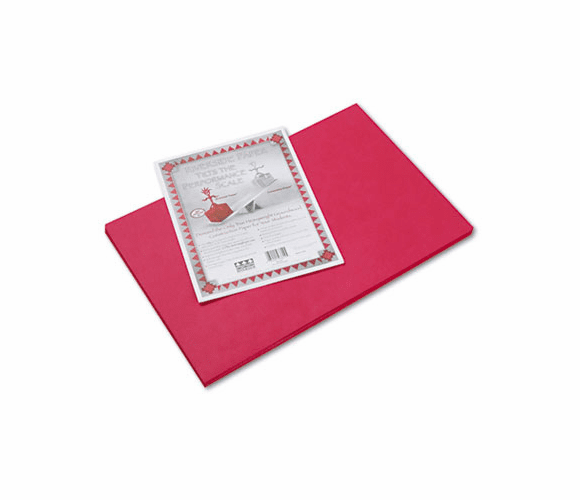 PAC103614 Riverside Construction Paper, 76 lbs., 12 x 18, Red, 50 Sheets/Pack By PACON CORPORATION