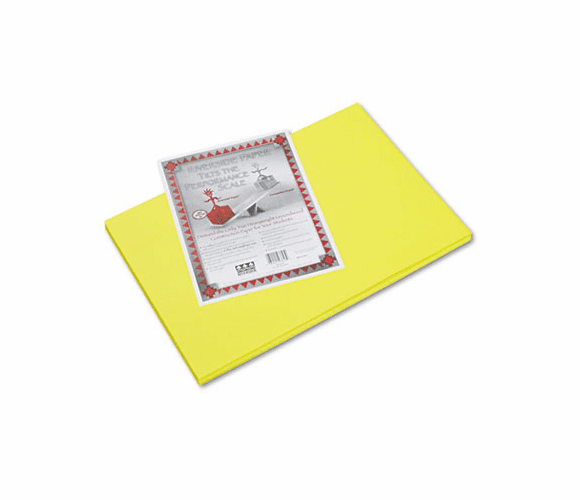 PAC103616 Riverside Construction Paper, 76 lbs., 12 x 18, Yellow, 50 Sheets/Pack By PACON CORPORATION