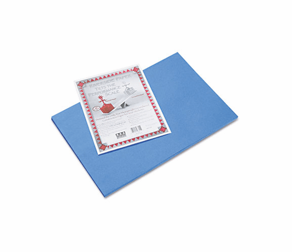 PAC103624 Riverside Construction Paper, 76 lbs., 12 x 18, Blue, 50 Sheets/Pack By PACON CORPORATION