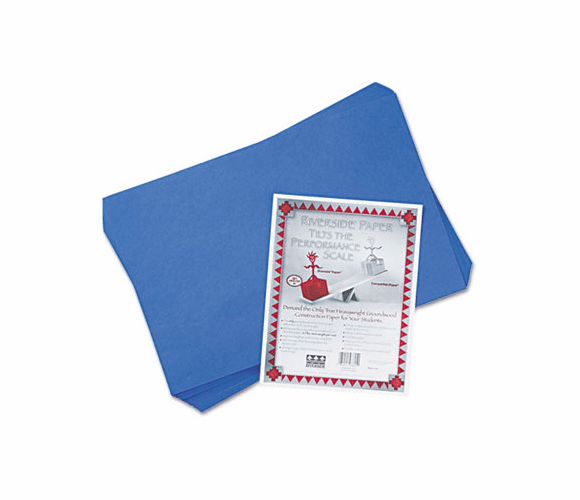 PAC103625 Riverside Construction Paper, 76 lbs., 12 x 18, Dark Blue, 50 Sheets/Pack By PACON CORPORATION