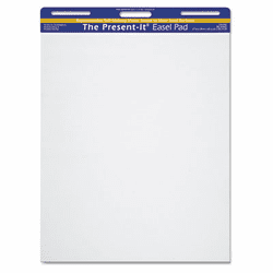 PAC104390 Present-It Pad, The Easel Pad That Sticks!, 27 x 34, White, 2/Carton By PACON CORPORATION