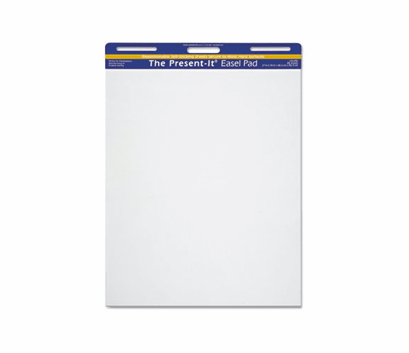 PAC104390 Present-It Pad, The Easel Pad That Sticks!, 27 x 34, White, 2/Carton By PACON CORPORATION