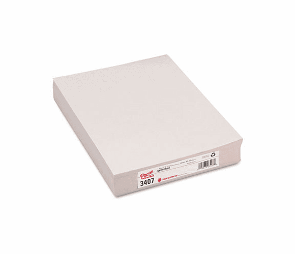 PAC3407 White Newsprint, 30 lbs., 9 x 12, White, 500 Sheets/Pack By PACON CORPORATION