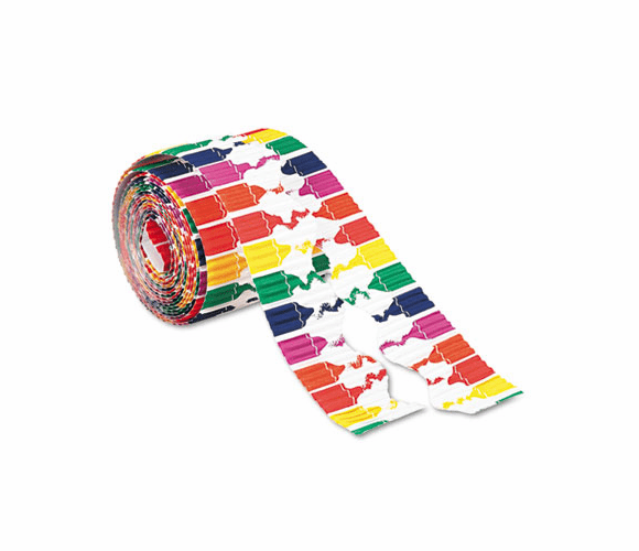 PAC37690 Bordette Designs, 2 1/4" x 25' Roll, Crayons By PACON CORPORATION