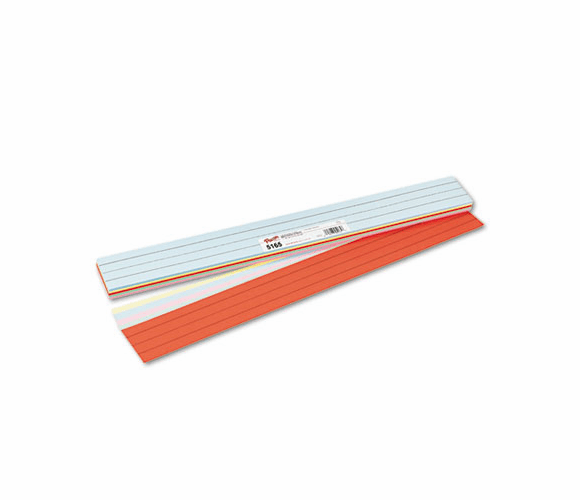 PAC5165 Sentence Strips, 24 x 3, Assorted Colors, 100/Pack By PACON CORPORATION