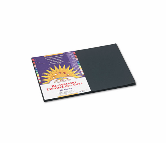 PAC6307 Construction Paper, 58 lbs., 12 x 18, Black, 50 Sheets/Pack By PACON CORPORATION